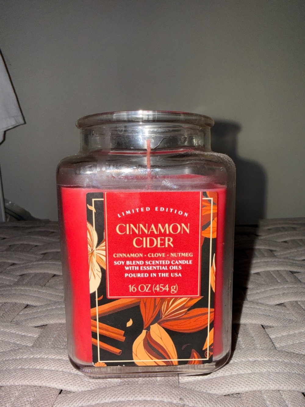 Cinnamon Cider Soy-Blend Candle — Red